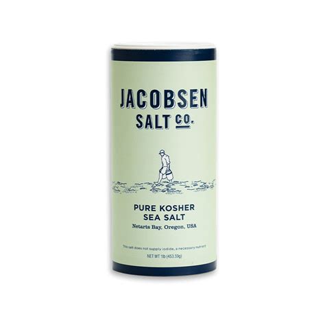 Jacobsen salt. Jacobsen Italian Sea Salt (1.8lb) $8.95. Add to cart. This fine sea salt from America's most celebrated saltmaker is harvested in Trapani, Italy from open-air ponds fed by the Mediterranean. Since it dissolves easily in water, this salt is ideal for making pizza dough, and its high sodium levels also work to strengthen the structure of the dough. 