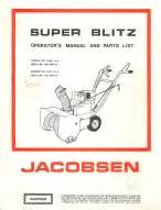Jacobsen super blitz 20 snowblower manual. - Manuales de servicio del horno electrolux.
