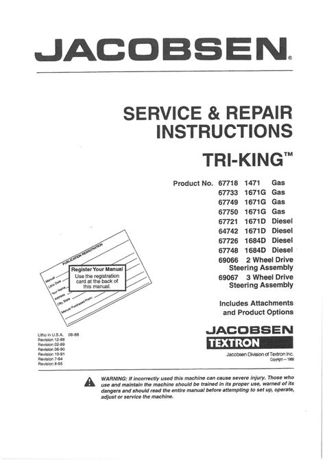 Jacobsen tri king diesel owners manual. - Manual pr ctico de la terapia de las zonas reflejas de los pies.