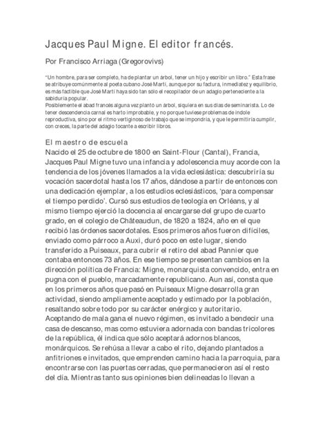 Jacques paul migne biography template excel