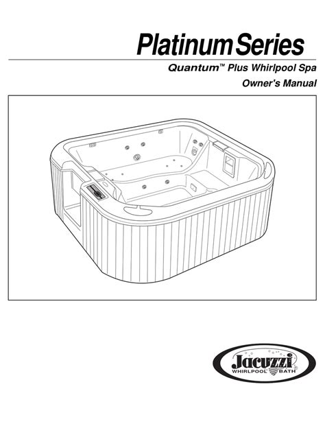 Jacuzzi whirlpool bath platinum series manual. - Manuale di istruzioni per hayward tristar.