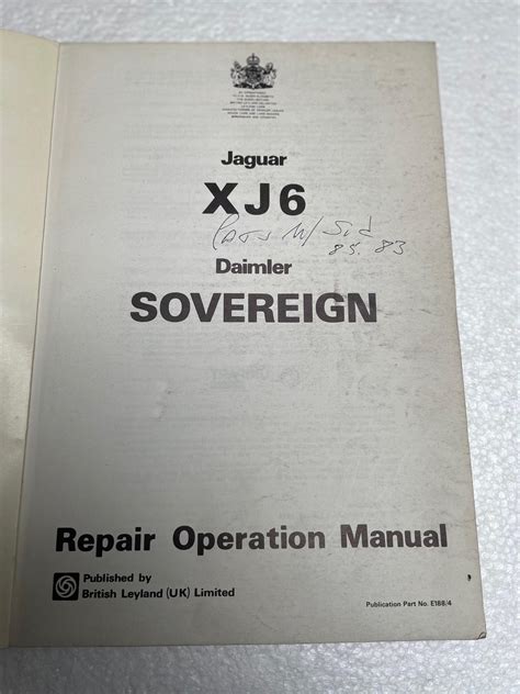 Jaguar xj6 daimler sovereign repair operation manual. - John deere 420 lawn tractor repair manual.