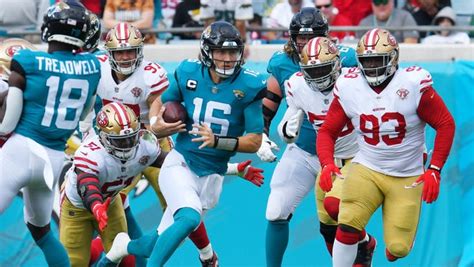 Jaguars vs 49ers. Instead, the Jaguars were blown out by the San Francisco 49ers in a 34-3 loss in Week 10. The 31-point loss is the most lopsided for the team since hiring Doug Pederson as head coach and it raised serious questions about the team’s legitimacy as a postseason contender. After the Jaguars opened the game with a pair of three-and-outs … 