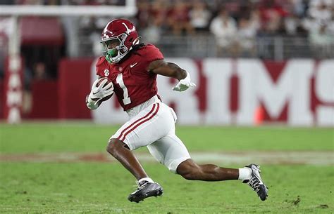 (Photo: Stuart McNair, 247Sports) In four games for the Tide, Georgia Tech transfer Jahmyr Gibbs has 172 yards rushing (on just 25 carries), making him No. 2 on the team in rushing behind Jase .... 