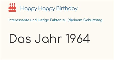 Jahr 1964: Geboren vor 59 Jahren · geboren.am