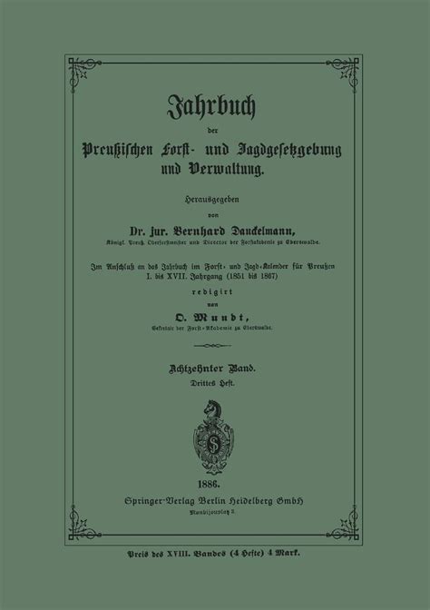 Jahrbuch der preussischen forst  und jagd gesetzgebung und verwaltung. - Manual of practical instrumentation dover books on music.