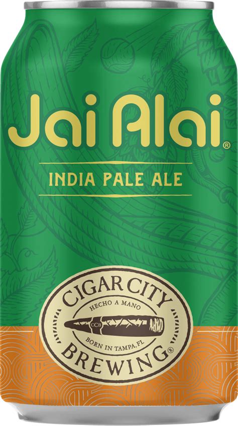 Jai alai beer. Nutrition summary: There are 225 calories in 1 can (12 oz) of Cigar City Brewing Jai Alai IPA. Calorie breakdown: 0% fat, 100% carbs, 0% protein. 