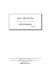 Jaime 1000 s4 manual de servicio. - Sankyo sound 700 501 manual mode d lsquo emploi francais.