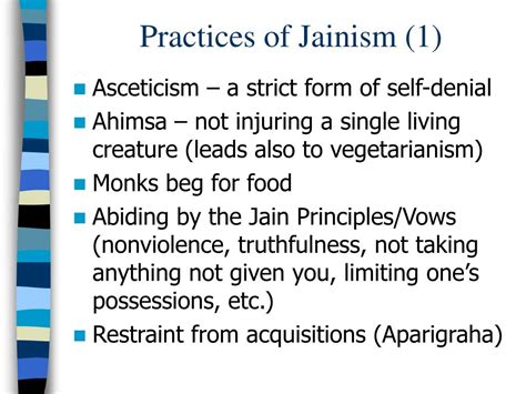 Jainism practices
