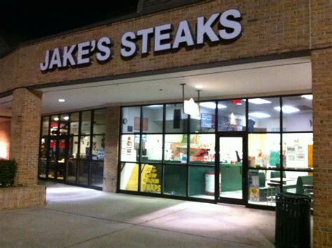 Jake's steaks. Specialties: Jake's Steaks was started by a Philly native who has a goal to provide the best-tasting cheesesteaks in or out of Philadelphia. It is a good sign when half the people at Jake's Steaks joint are from Philly. For the unenlightened, a cheesesteak consists of a heap of shredded beef and onion, tossed on a griddle, piled onto a uniquely … 