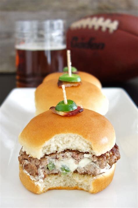 Jalapeño Popper Burger - Awesome Game Day Sliders