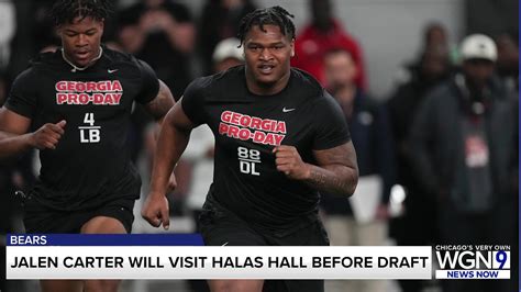 Jalen Carter will visit with the Bears at Halas Hall
