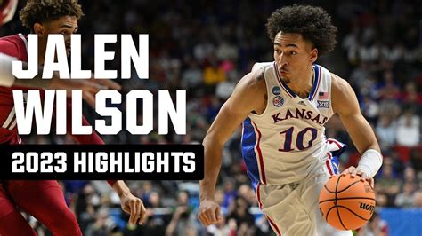Wilson was a key part of the Jayhawks team that won the National Championship in 2022. In 2023, he has gone on to become a First-Team All-American, and the Big 12 Player of the Year. Jalen Wilson ...