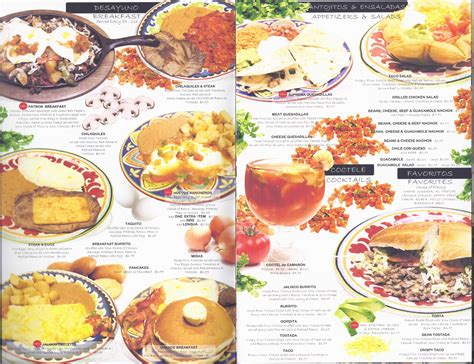  The actual menu of the Taqueria Jalisco restaurant. P