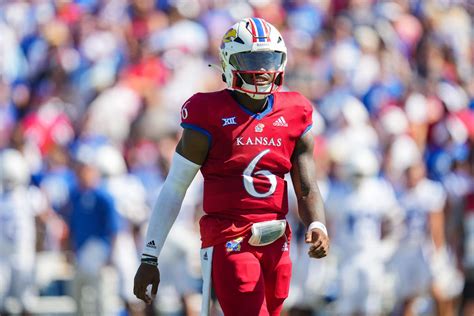 Jalon daniels ku. Jalon Daniels threw two second-half touchdown passes to Luke Grimm, Kansas got a pair of touchdowns from its opportunistic defense, and the Jayhawks rallied to beat BYU 38-27 in the Cougars’ Big 12 debut. ... Daniels throws 3 TD passes, KU gets 2 defensive scores to beat BYU 38-27 in Cougars’ Big 12 debut. 