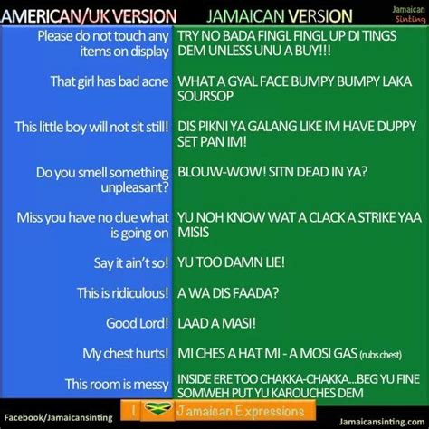Jamaican slang insults. Things To Know About Jamaican slang insults. 