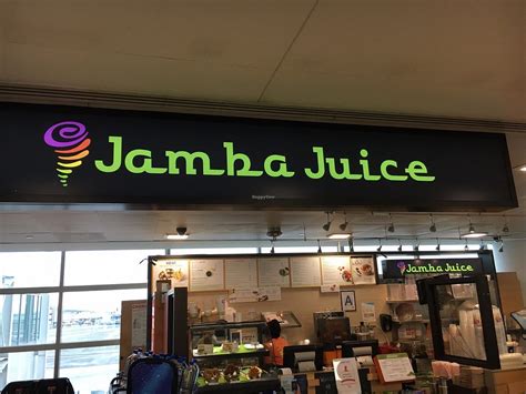 Jamba juice jfk. Formerly Jamba Juice. Offers soy protein and non-dairy milk options as well all-fruit base for smoothies. Fresh pressed orange and carrot juices, oatmeal, acai bowls (can omit honey), and snacks also available. 