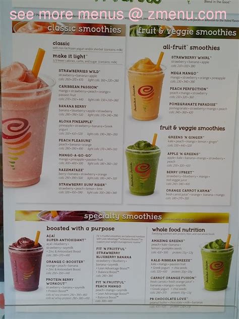 Jamba juice near me menu. Welcome to Jamba Brazos Place Center. We're committed to making eating better easier and more fun. Try our plant-based smoothies, delicious bowls with fresh fruit toppings, to protein-packed food and on-the-go snacks. Come visit us at 4300 W. Waco Dr. in Waco. 