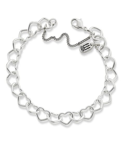 James Avery double curb charm bracelet with 6 charms -