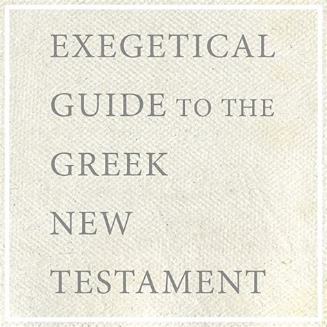 James exegetical guide to the greek new testament. - Suzuki esteem 2001 manuale di riparazione.