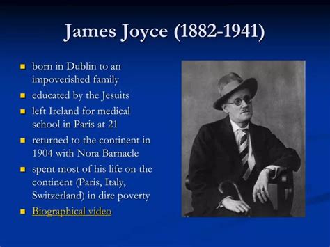 James joyce biography powerpoint assignments