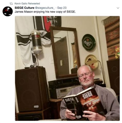 James mason neonazi. Chief among the group's influences are the veteran ideologue of neo-Nazi terrorism James Mason, the murderous cult leader Charles Manson, and elements of the Satanist organisation Order of Nine ... 