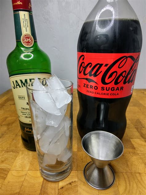 Jameson and coke. I personally prefer Jameson and ginger ale, but to each their own. zuperman39. I say not at all, if thats how your friend likes it. Now if your friend came to your house and wanted to mix an expensive bottle of whatever - that YOU paid for, with coke, that would be a sin. 3. 
