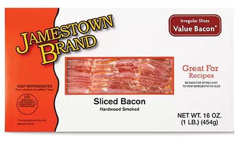 Jamestown Brand Bacon Macro Nutrition Facts [Food Label Data]