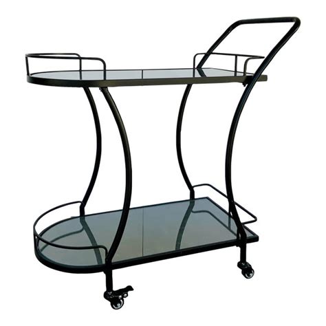 Jamie Young Sterling Bar Cart Grey Furniture DecoratorsBest