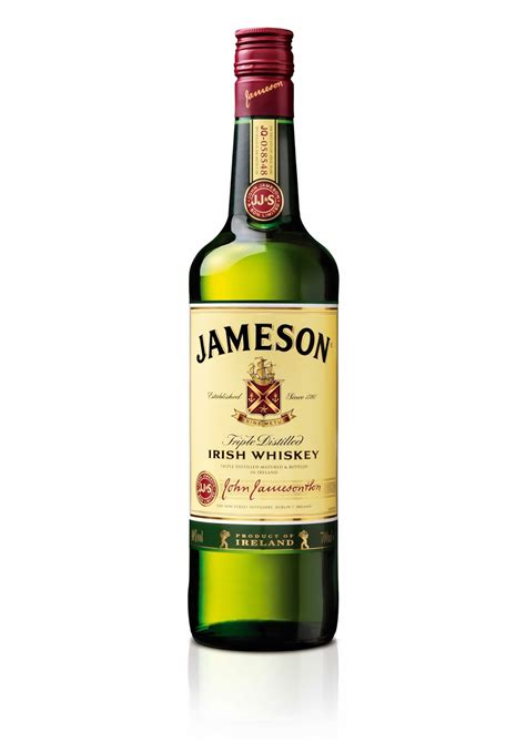 Jamisons - Jameson Irish Whiskey is made by blending rich pot still whiskey made from both malted and unmalted barley, with the finest grain whiskey, both distilled 3 times for smoothness. And while our barley is all grown locally in Ireland, our water comes from the Dungourney river, which flows right through our distillery.