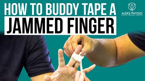 Jammed finger tape.  Safely tape a jammed finger using the correct buddy tapi...