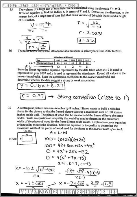 REGENTS HIGH SCHOOL EXAMINATION GEOMETRY Wednesday, January 22, 2020 — 9:15 a.m. to 12:15 p.m., only Student Name: School Name: GEOMETRY DO NOT OPEN THIS EXAMINATION BOOKLET UNTIL THE SIGNAL IS GIVEN. Notice… A graphing calculator, a straightedge (ruler), and a compass must be available for you to use while taking this examination. GEOMETRY