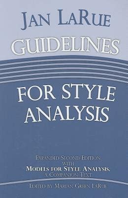 Jan larue guidelines for style analysis expanded second edition with. - Fujitsu ducted air conditioner installation manual.