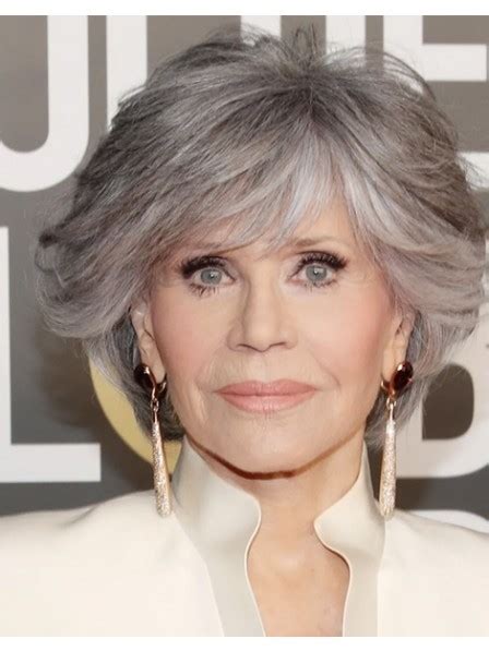 Jane Fonda Short Grey Wigs - Rewigs.com