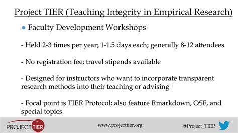 Janelle Peifer Project TIER Teaching Integrity in Empirical Research