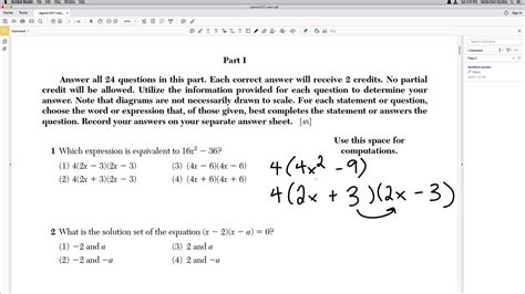 January 2017 algebra 1 regents answers. Hello New York State Algebra 1 students! I hope you are learning and enjoying this regents review video to assist you in preparation for the regents exam. Show more. 