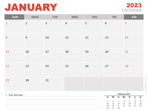 January 2023 Calendar Google Sheets Customize and Print