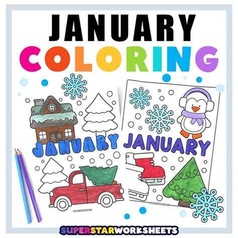 January Coloring Shee
