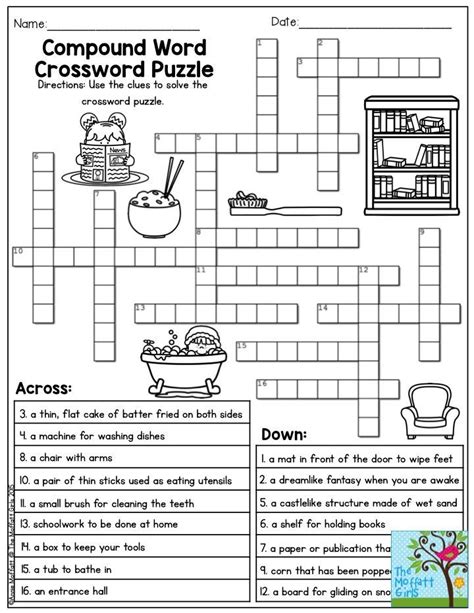 January Learning Resources with NO PREP Compound words, Compound