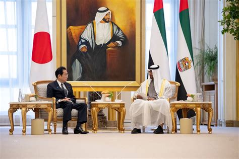 Japan’s prime minister visits the UAE as part of a Gulf trip focused on energy and commerce