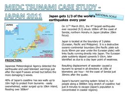 Japan 2011 Earthquake Case Study A Level Geography