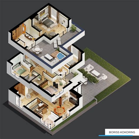 Japan 3D Model House Plan