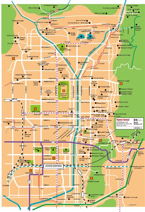 424. Kyoto Tourist Map : When it comes to exploring the rich cultural 