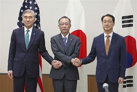 Japanese, US, and South Korean officials condemn the North’s weapons plans but urge dialogue
