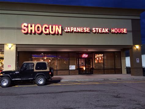 Japanese shogun steakhouse. 4:30PM-9PM. Saturday. Sat. 11AM-2PM. 4:30PM-9PM. Updated on: Feb 18, 2024. All info on Shogun Steakhouse of Japan in Fayetteville - Call to book a table. View the menu, check prices, find on the map, see photos and ratings. 