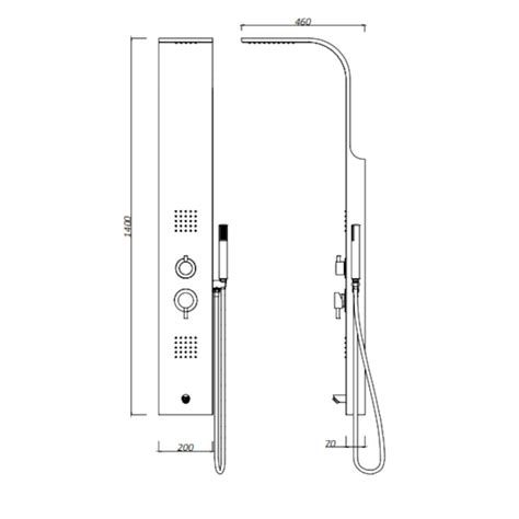 Jaquar Side Panel Suitable for Fonte150 / Fonte170 with Fixing Kit ...