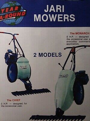 Jari mower parts. JARI CHIEF SICKLE BAR MOWER PARTS MANUAL. Opens in a new window or tab. Pre-Owned. C $6.64. billyjean182356 (21,795) 99.8%. Buy It Now +C $15.83 shipping. from United States ... Lawn Mower Parts Lawn Mower Blade Sickle Bar Cutter Silicon Carbide Drill Blade. Opens in a new window or tab. 