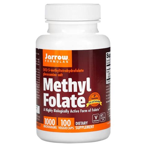 Jarrow Formulas Metil Folato - 400 mcg - 60 Cápsulas