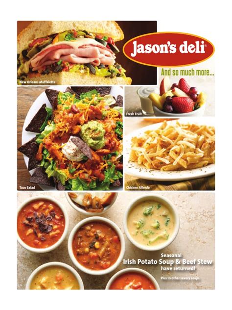 Jason Deli Menu Printable Customize and Print