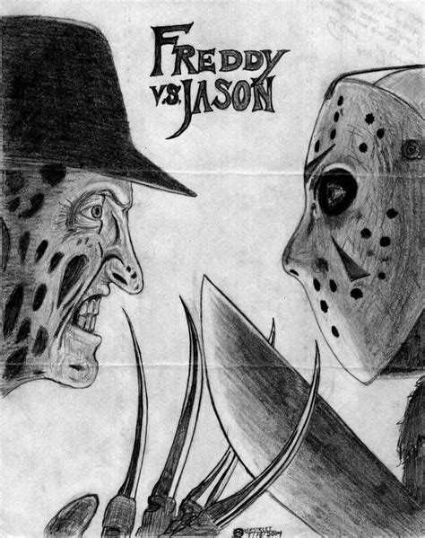 Jason Vs Freddy Drawings